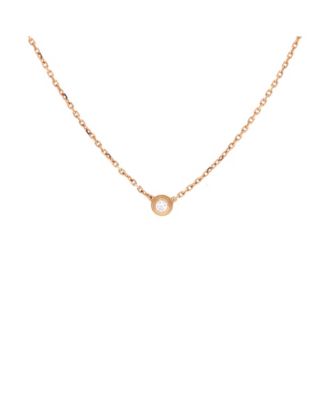  XS Cartier D'Amour Pendant Necklace 18K Rose Gold with Diamond, 16.25"
