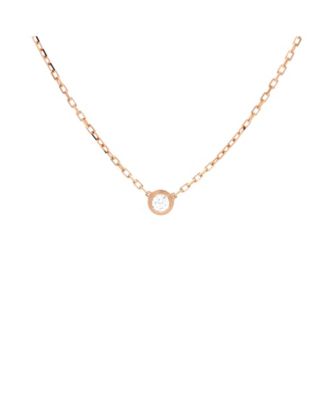  Small Cartier D'Amour Pendant Necklace 18K Rose Gold with Diamond, 16"