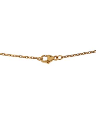  Mini Pop H Pendant Chain Necklace Metal and Enamel, 16"