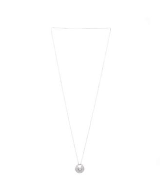  Small Amulette de Cartier Pendant Necklace 18K White Gold and Pave Diamonds, 23"