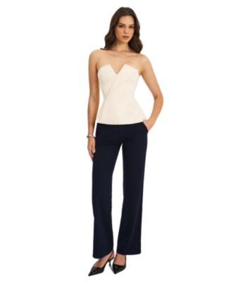  Yanin Low-Rise Straight Leg Pants