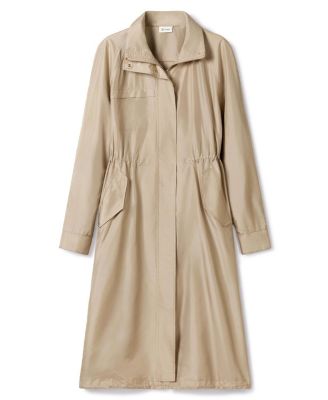  Silk Taffeta Water-Repellent Urban Coat