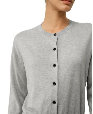  Round-Neck Silk Cashmere Cardigan