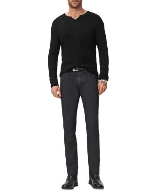 Vinny Broken Pattern Henley Shirt