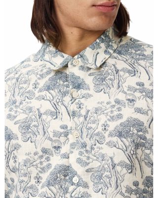 Slim Fit Skull Tree Graphic Shirt