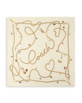 Charms Printed Silk Square Scarf