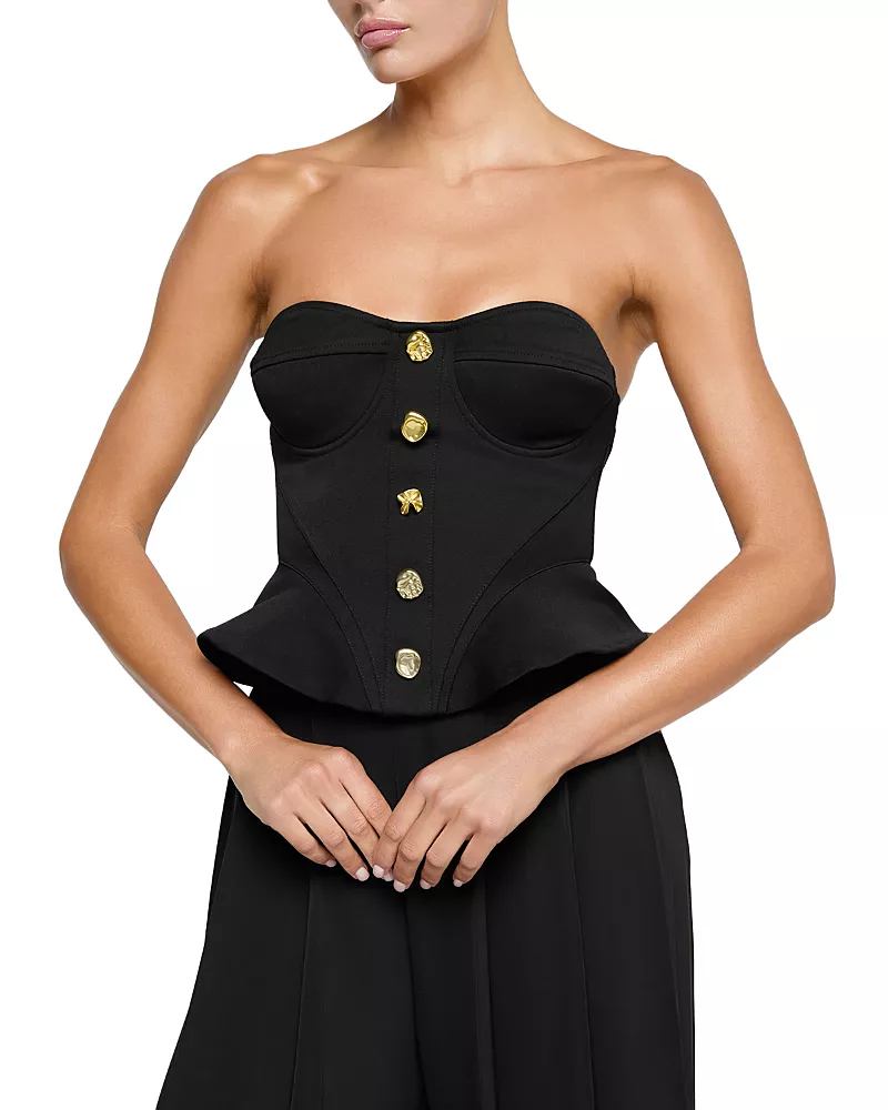 L'Agence Anna Structured Peplum Corset Top
