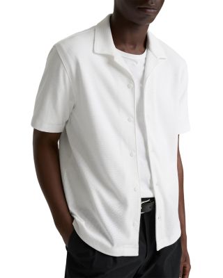 Mesh Knit Short Sleeve Cabana Shirt