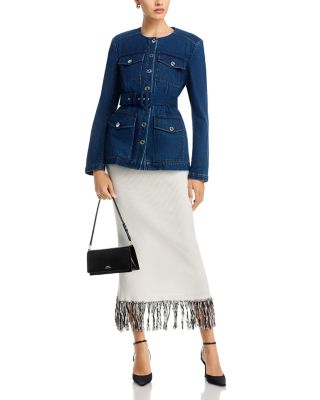 Dawn Collarless Belted Jacket