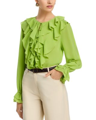 Tobi Exaggerated Ruffle Blouse