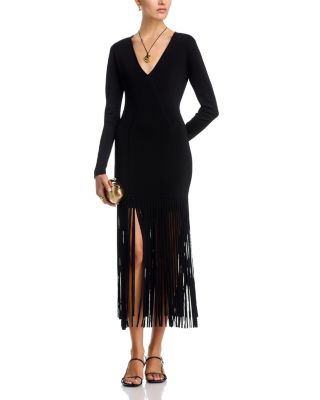 Evelina Long Sleeve V Neck Dress