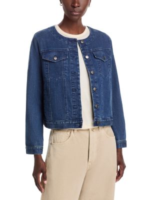 Round Neck Jean Jacket