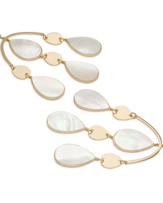 Karina Mother Of Pearl Pear Shape Statement Earrings