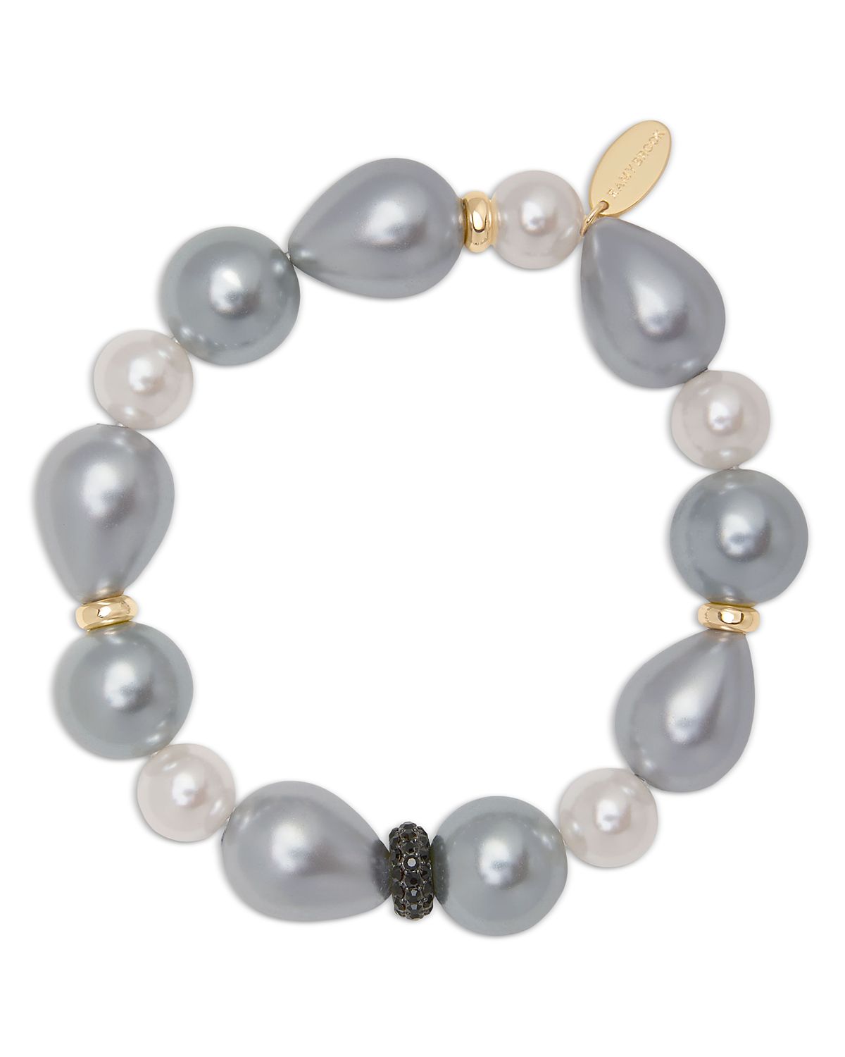 Ramy Brook Riya Pave Bead & Imitation Pearl Stretch Bracelet