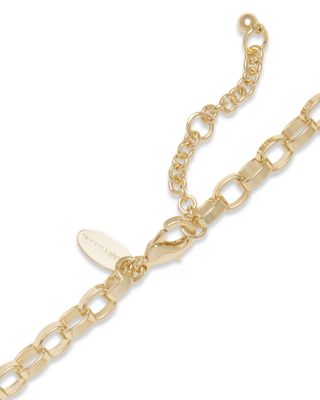 Karina Mother Of Pearl Pear Shape Charm Statement Necklace, 16.5-18.5"