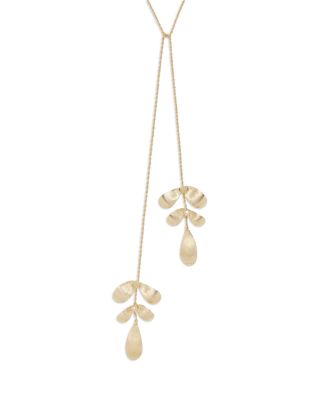 Anya Crystal & Imitation Pearl Flower Layered Lariat Necklace, 18.5"
