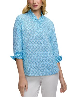 Tammy Geo Lattice Print Top 