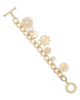 Selena Crystal & Cultured Freshwater Pearl Charm Bracelet