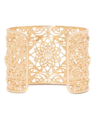 Laya Crystal Filigree Cuff Bracelet