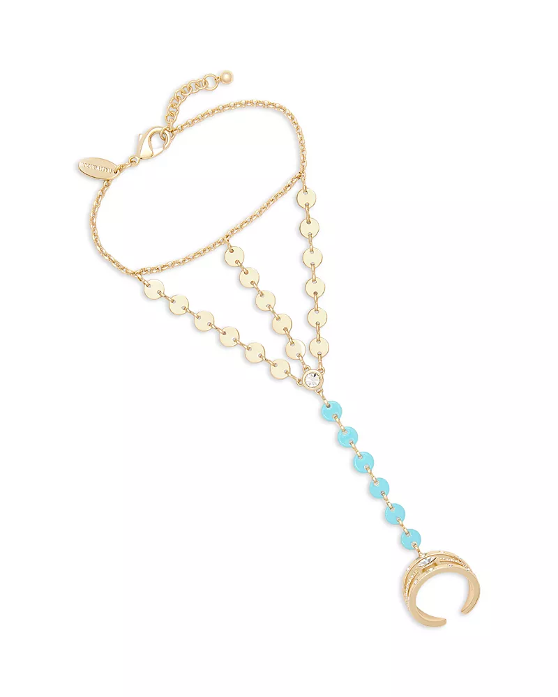 Ramy Brook Saruti Crystal & Color Disc Hand Chain