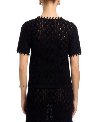 Fine Cotton Popcorn Knit Top & Skirt