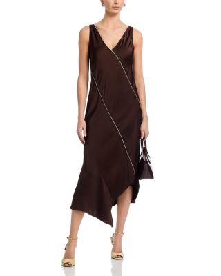 Sleeveless Asymmetric Midi Dress