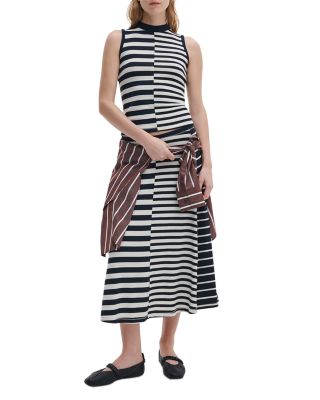 The Knit Mixed Stripe Skirt