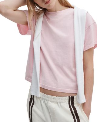 Distressed Washed Kelly Boxy Tee