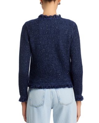 Kailey Metallic Knit Cardigan Sweater