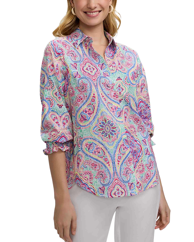 Foxcroft Olivia Paisly Print Top