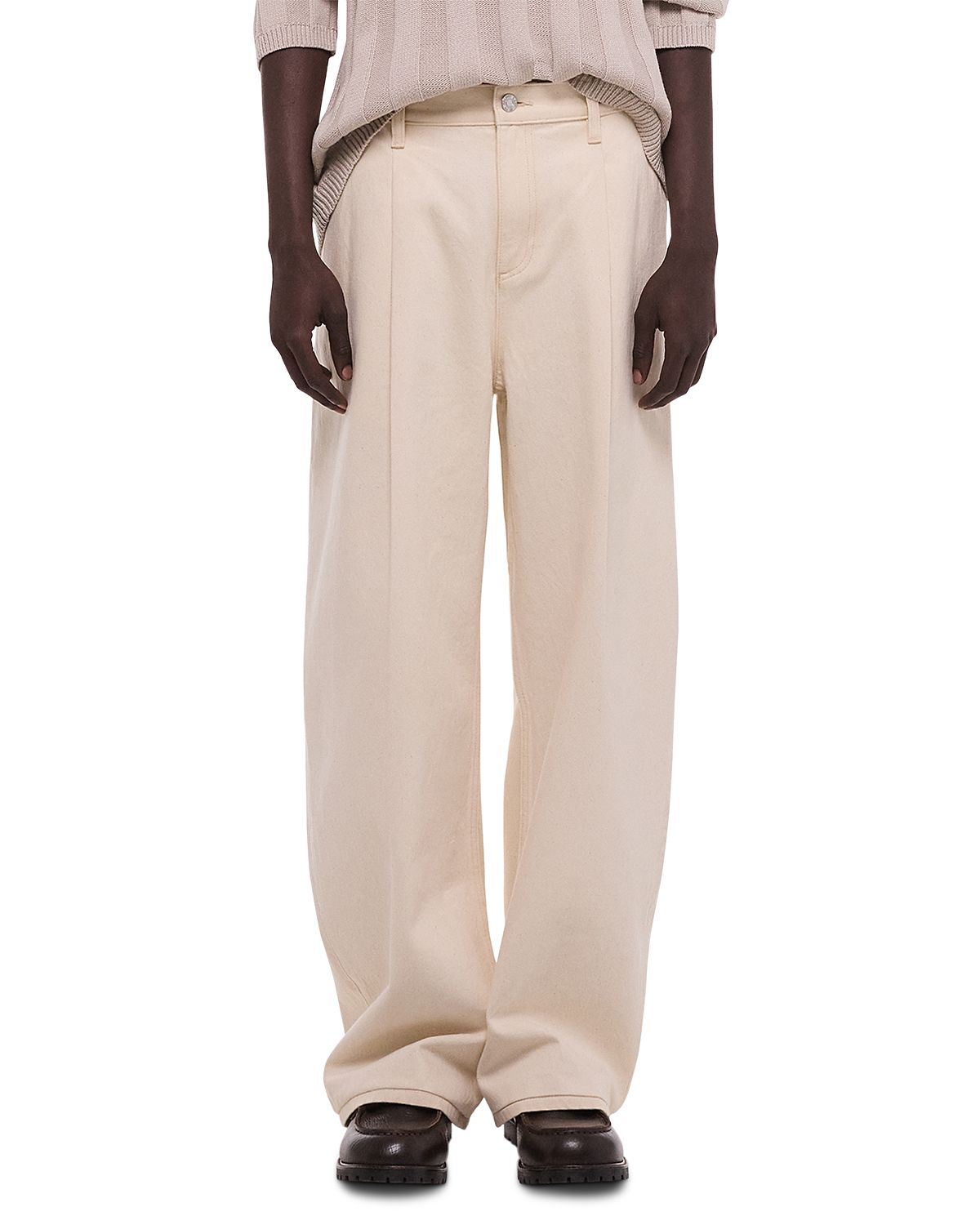 Helmut Lang Relaxed Fit Pleated Jeans