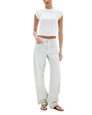 Tess Low Rise Relaxed Curve Jeans in Vintage Aloe