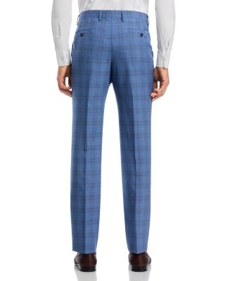 Slim Fit Plaid Suit Pants