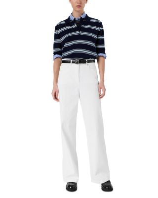 Aelina High Rise Straight Jeans in White