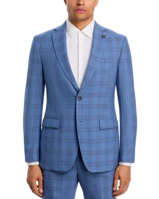 Slim Fit Plaid Suit Jacket