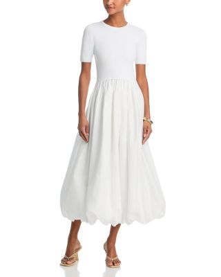 Bubble Skirt Midi Dress