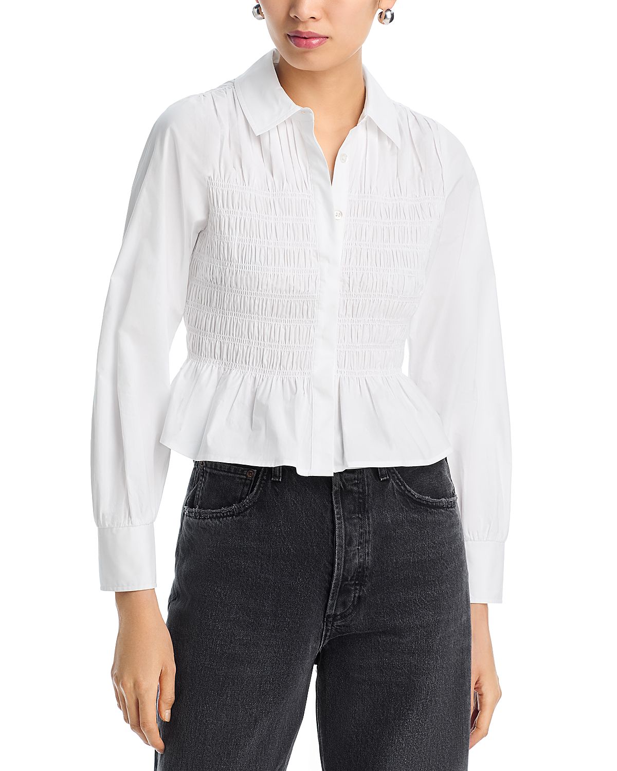 Rails Bradshaw Smocked Peplum Blouse