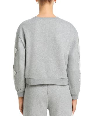 Moon Grey Reverse Terry Crewneck Sweatshirt & Wide Leg Pants