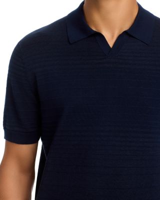 Tonal Stripe Johnny Collar Polo