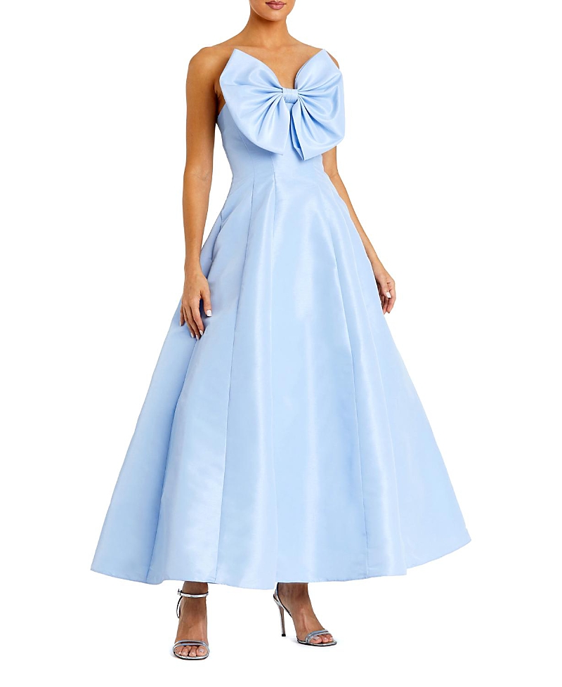 Mac Duggal Bow Detailed Strapless Ballgown