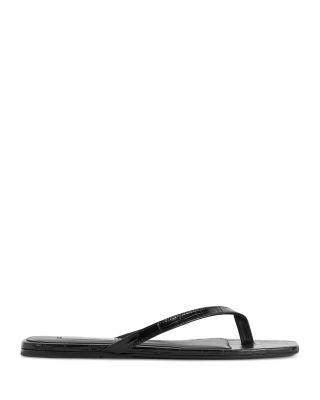Women's Croco Embossed Flip Flops