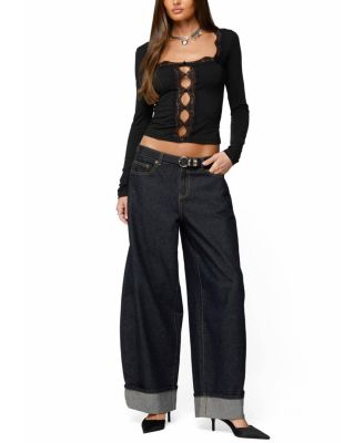 Zeya Lacey Keyhole Top