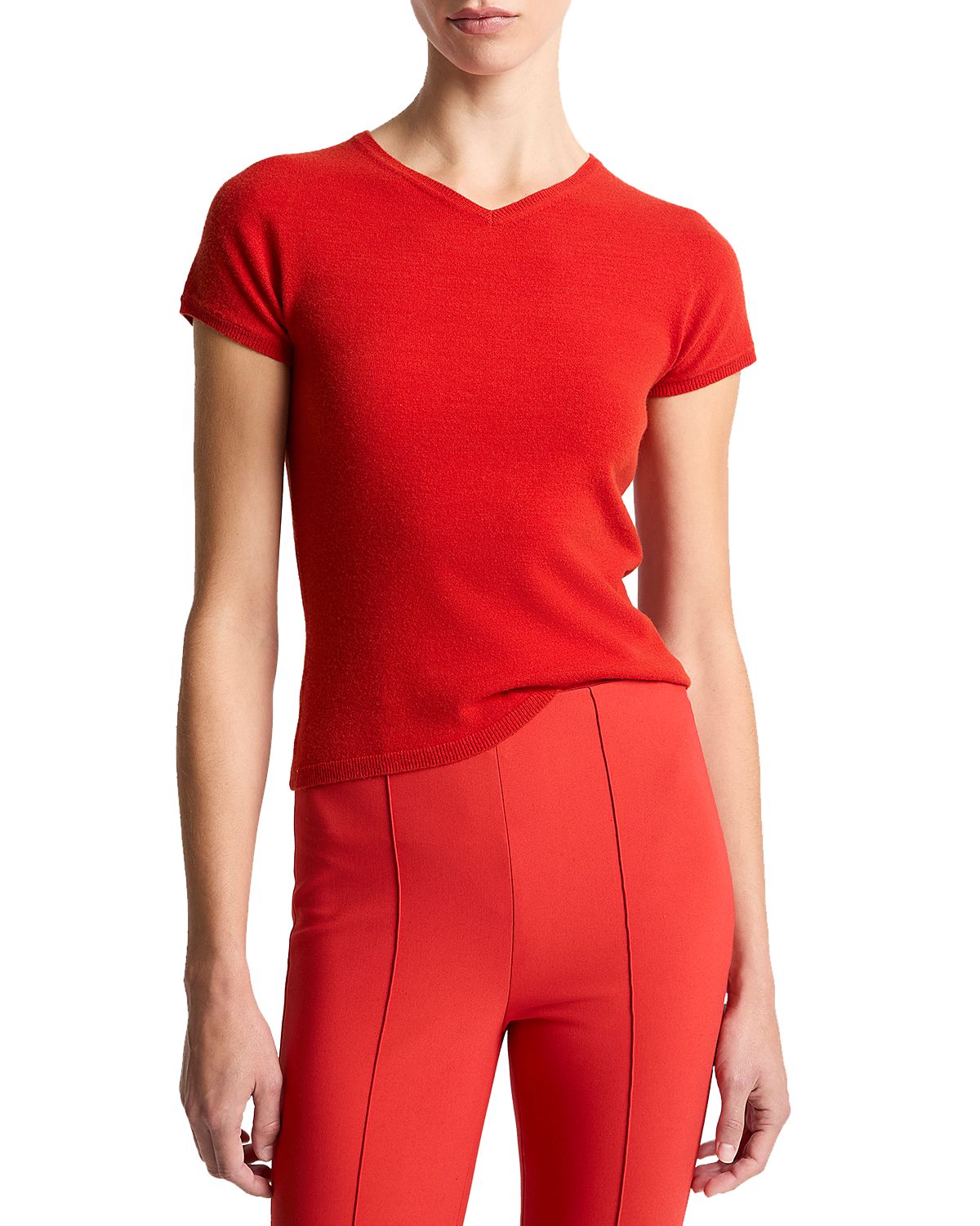 Vince High V Neck Tee