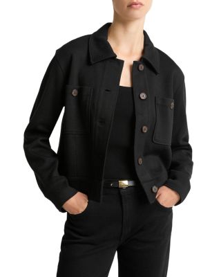 Vince Ponte Knit Jacket In Black