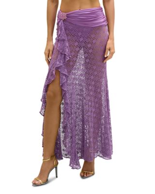 Ruffle Maxi Skirt Swim Cover-Up