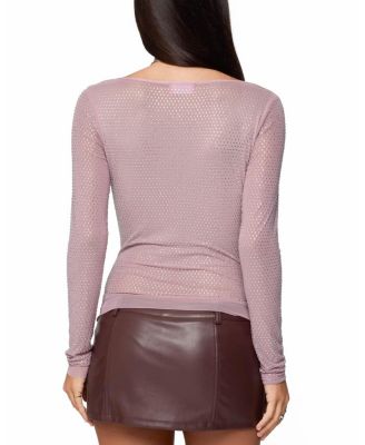 Marena Rhinestone Cowl Neck Top