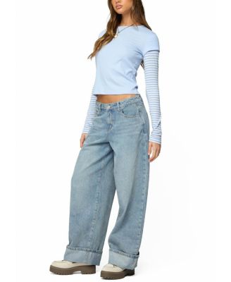 Stripey Layered Long Sleeve T Shirt