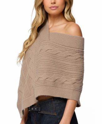 Vickey Cable Knit Poncho