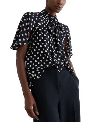 Alliana Polka Dot Printed Top