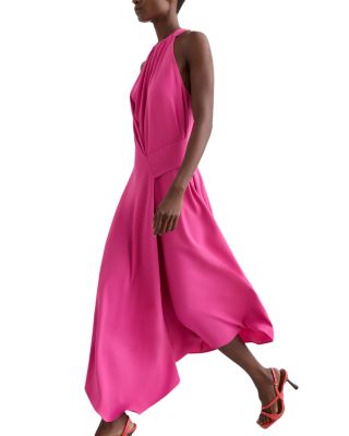 Maeve Drape Detail Occasion Midi Dress